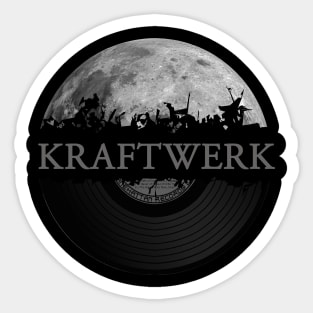 Kraftwerk moon vinyl Sticker